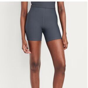 NWT Old Navy Extra Hi-Waisted PowerSoft Sculpt Biker Shorts -6" - XL - Navy